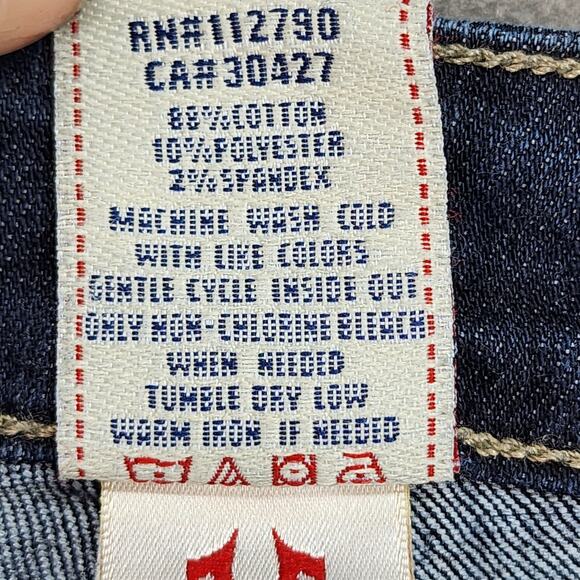 Vintage True Religion Jeans Women 26 (26x28) Stella Skinny Stretch Blue Denim - Picture 12 of 13